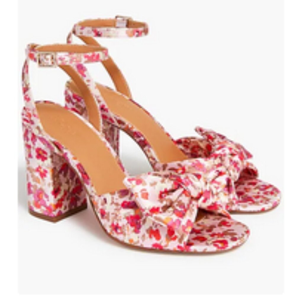 J. Crew NEW Printed Knotted Heel Sandals in Ditsy Floral